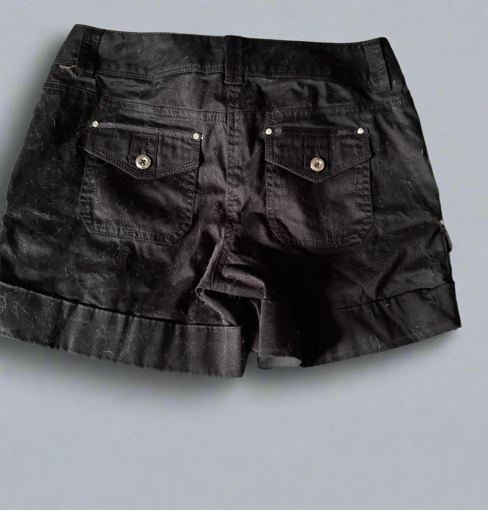 Black Utility Shorts