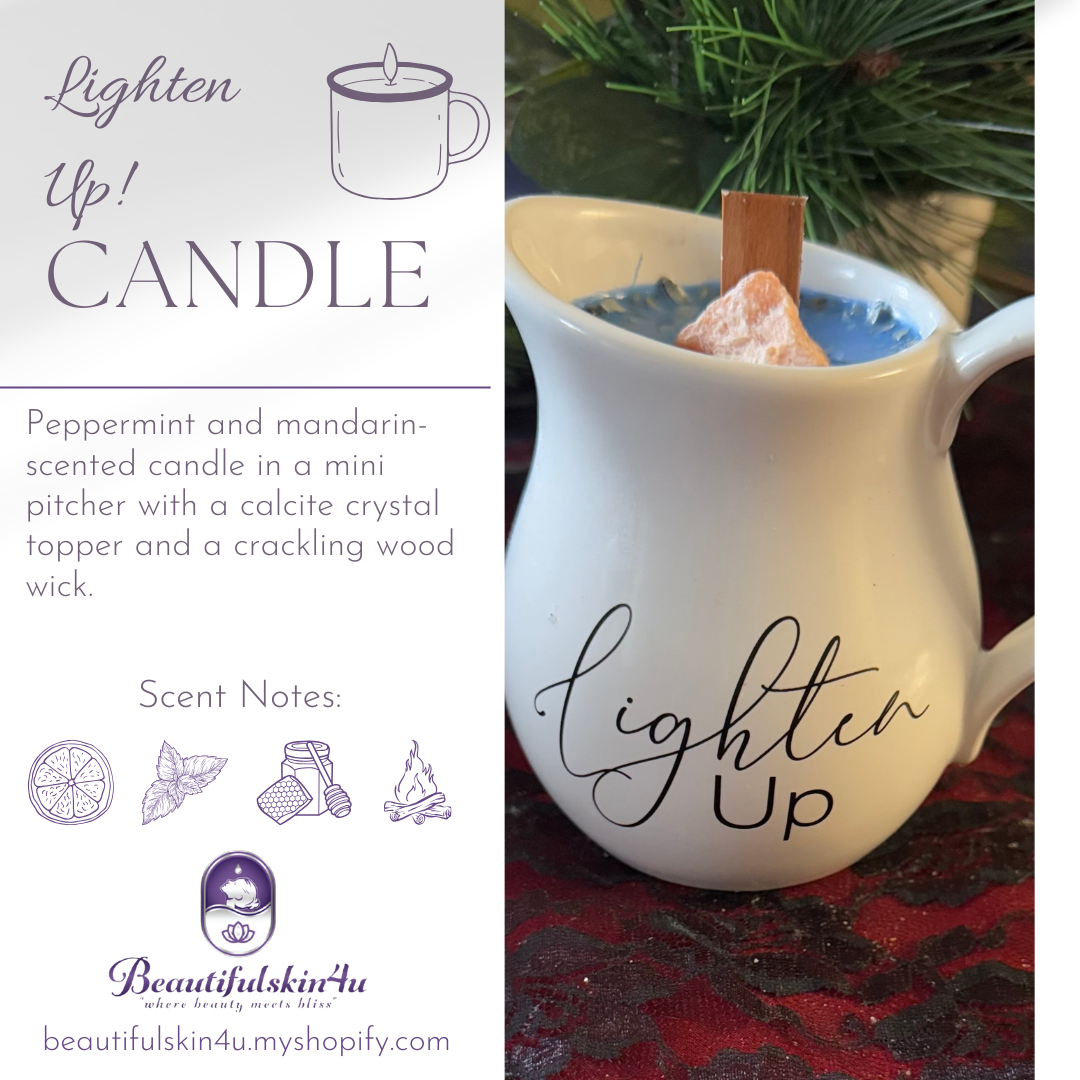 Lighten Up! Peppermint and Mandarin Crystal Candle