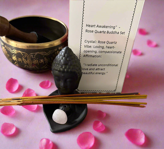 Mini Buddha Incense Holder With Rose Crystal