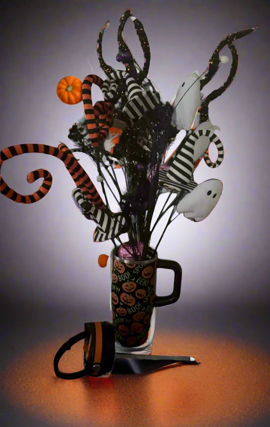 🎃 Boo-tiful Brew & Decor Tumbler – 2-in-1 Halloween Decoration