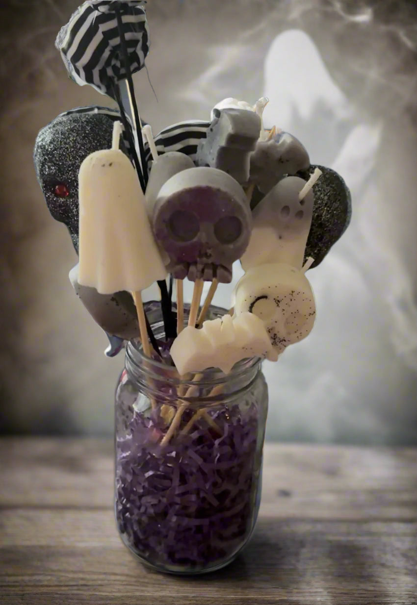 Halloween Candle & Wax Melt Bouquet – Pumpkin Spice Vanilla