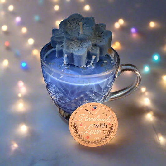 Lavender and peppermint infused candle