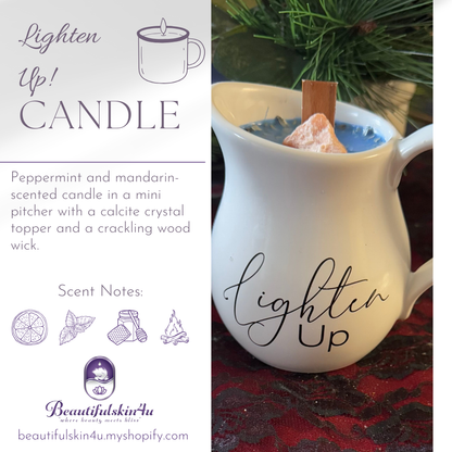 Lighten Up! Peppermint and Mandarin Crystal Candle
